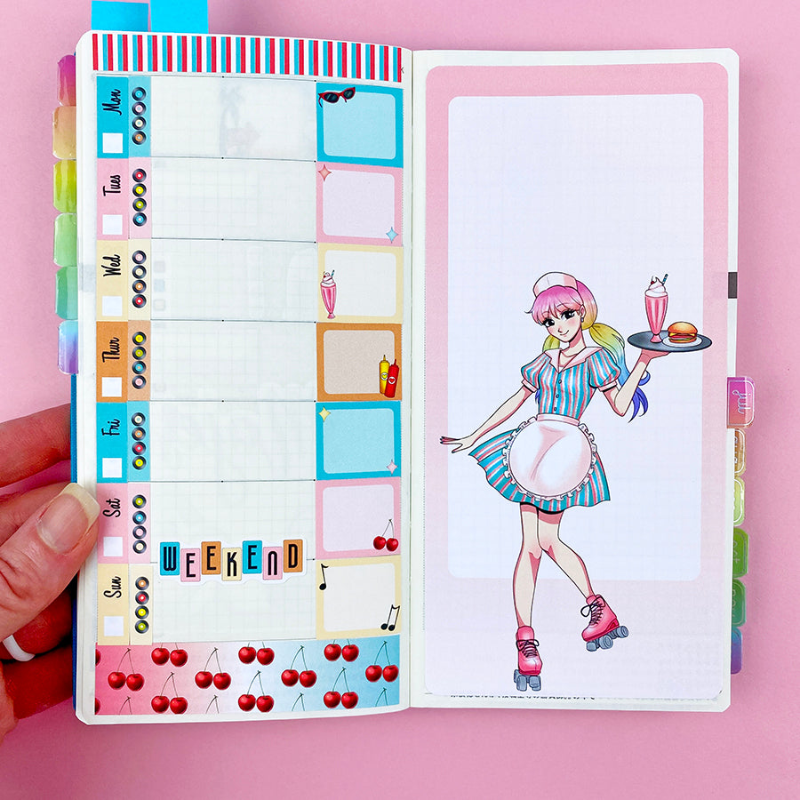 Luna's Diner - Hobonichi Weeks Sticker Kit – Shine Sticker Studio