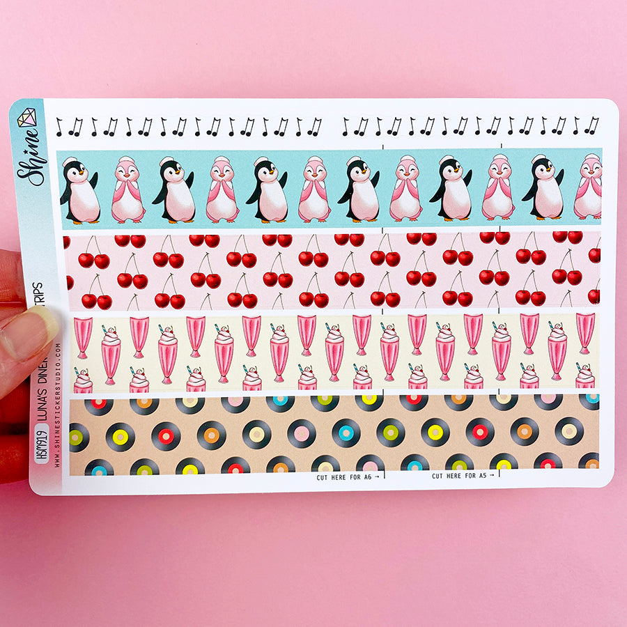 Luna's Diner Washi Strip Planner Stickers – Shine Sticker Studio