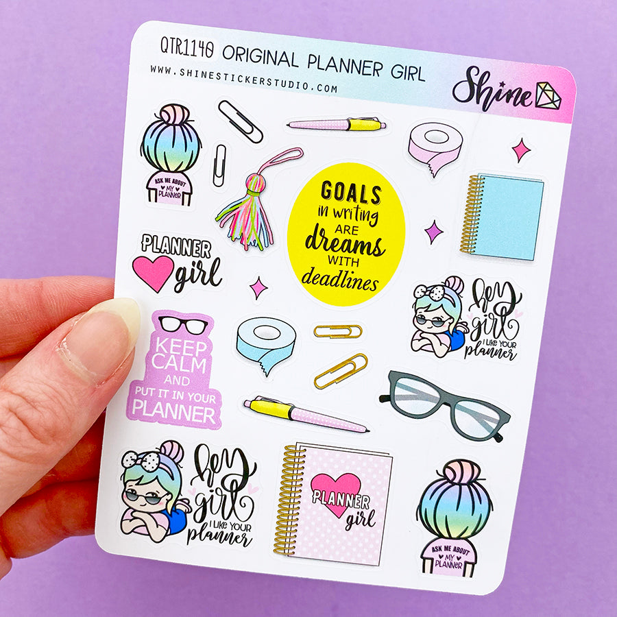 Original Planner Girl Luna Stickers – Shine Sticker Studio