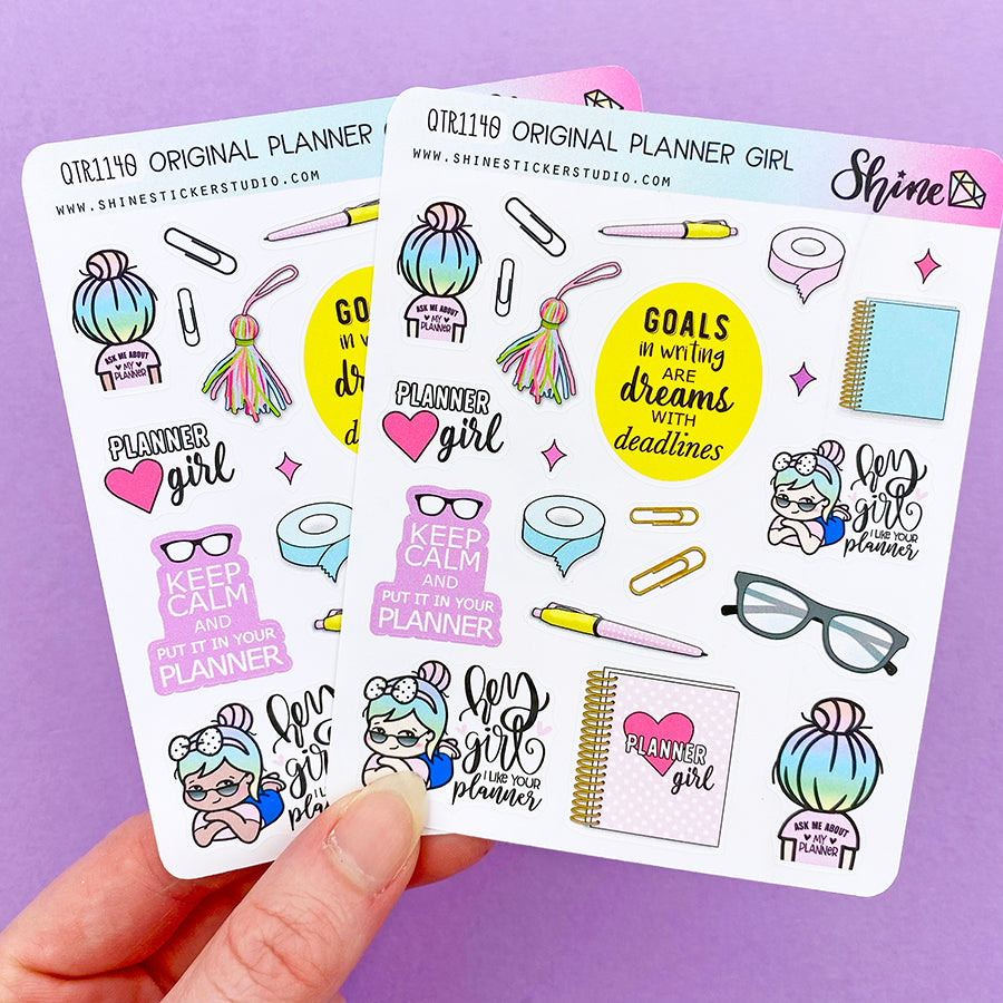 Original Planner Girl Luna Stickers – Shine Sticker Studio