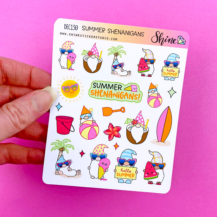 Summer Shenanigans Deco Stickers – Shine Sticker Studio