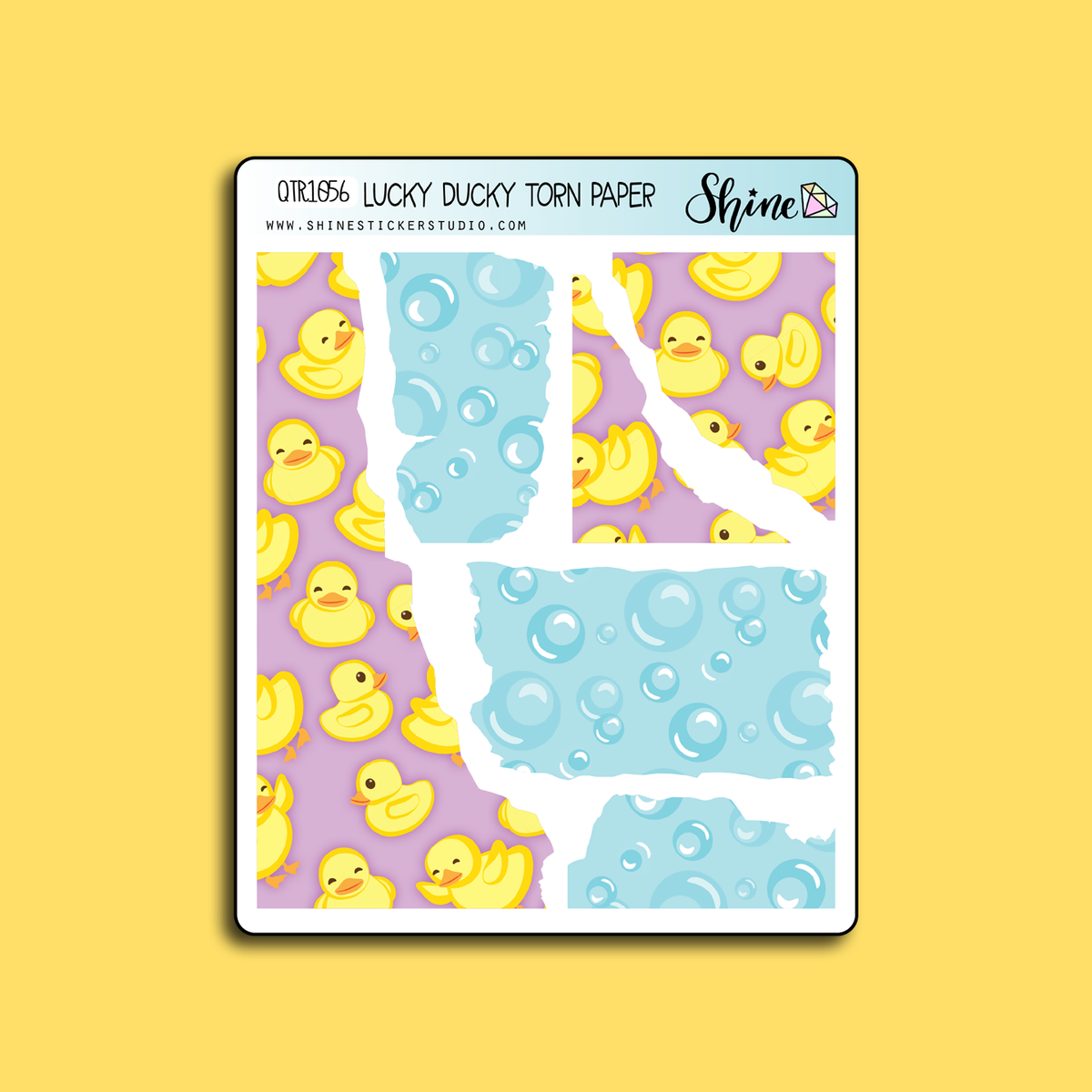 Lucky Ducky Torn Paper Planner Stickers – Shine Sticker Studio