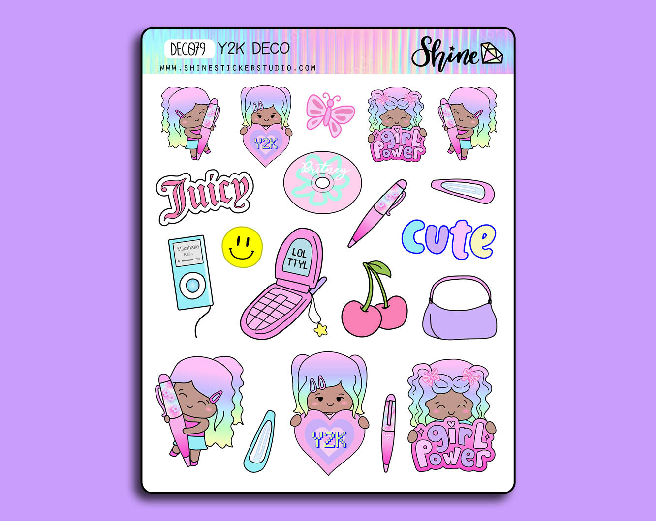 Y2K - Collab with The Angel Shoppe - Deco Stickers – Shine Sticker