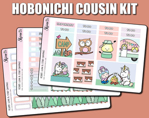 Luna & Star Camping Hobonichi Cousin Sticker Kit