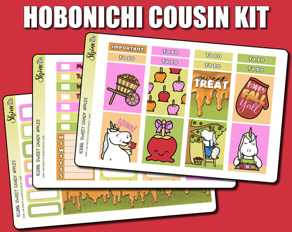 Sweet Candy Apples Hobonichi Cousin Sticker Kit