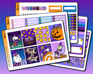 Star's Sweet Halloween - Vertical Weekly Sticker Kit