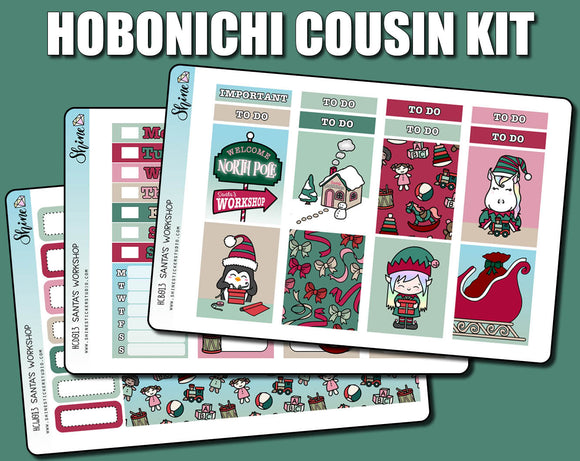Santa's Workshop - Hobonichi Cousin Sticker Kit