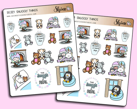 Snuggly Things Deco Stickers By Shine Sticker Studio