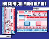 Undated 4th of July Monthly Kit - Hobonichi Weeks Hobonichi Cousin
