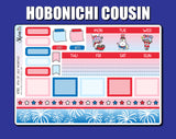 Undated 4th of July Monthly Kit - Hobonichi Weeks Hobonichi Cousin