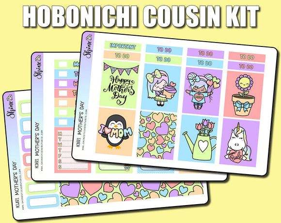Mother's Day Hobonichi Cousin Sticker Kit
