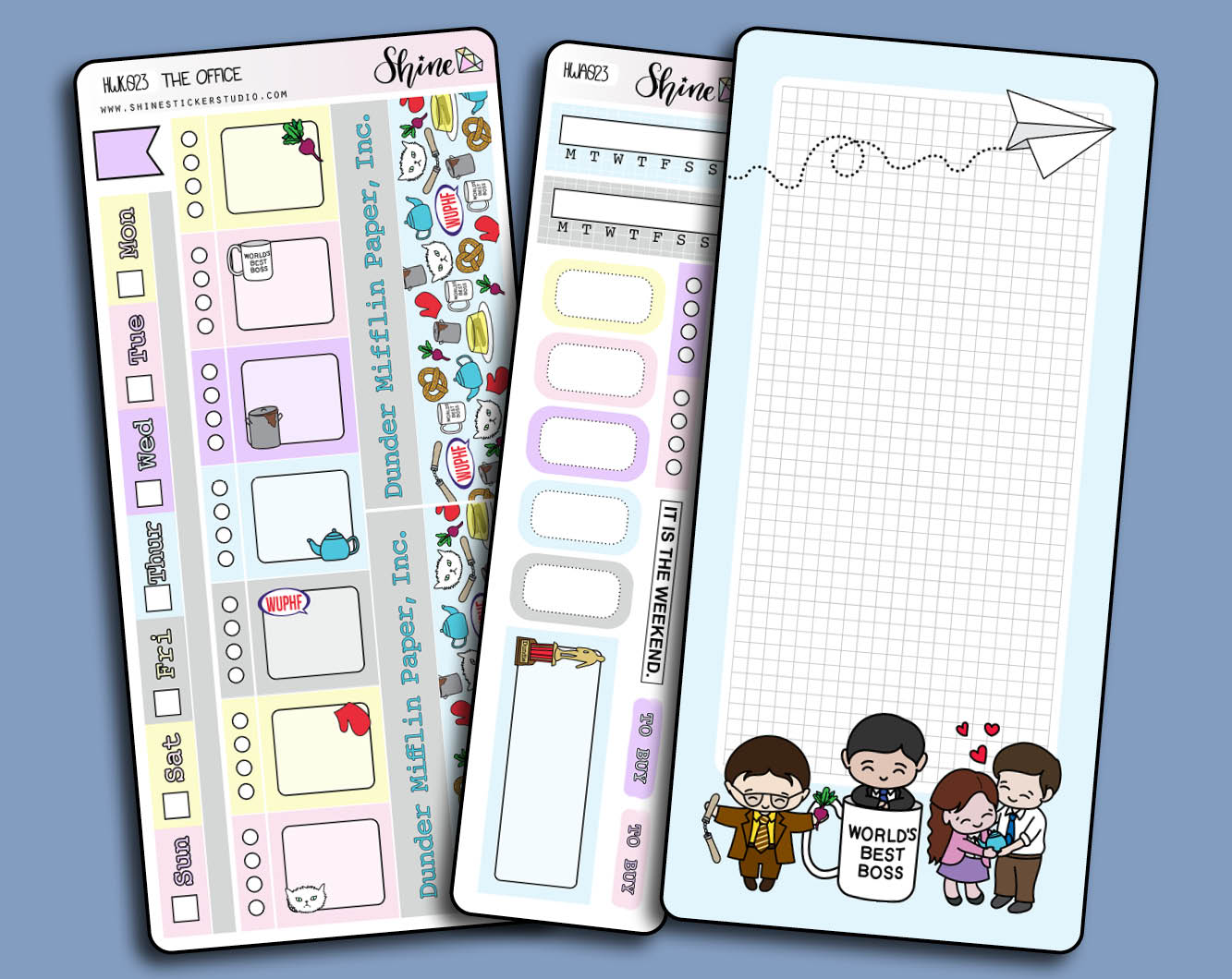 The Office Hobonichi Weeks Sticker Kit – Shine Sticker Studio