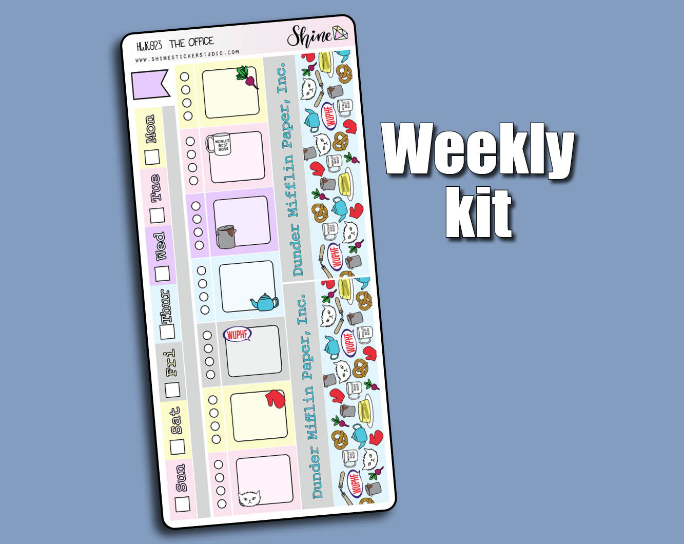 Hobonichi Sticker Kit Graphic by BixiBina · Creative Fabrica