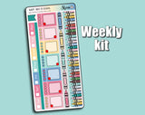 Back to School Hobonichi Weeks Sticker Kit