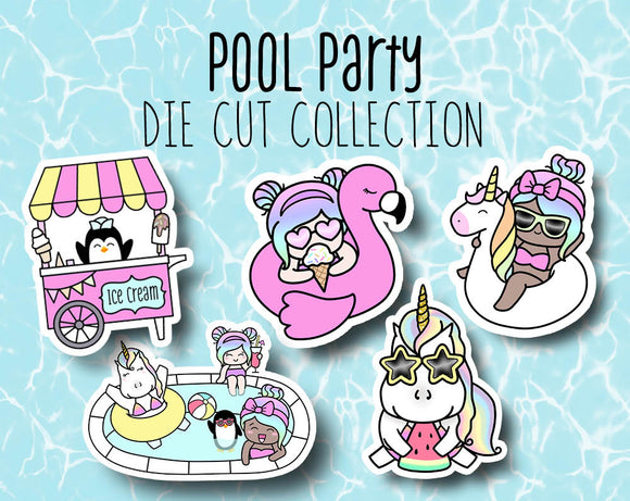 Pool Party Sticker DIE CUT Collection