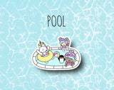 Pool Party Sticker DIE CUT Collection
