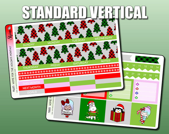 Undated Home for the Holidays Monthly Kit - Standard Vertical
