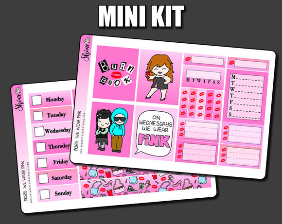 We Wear Pink - Mini Sticker Kit Print Pression By Shine Sticker Studio