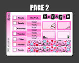 Mini Pink Planner Tabs By Shine Sticker Studio