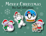 Discover Merry Christmas Sticker DIE CUT Collection created by Shine Sticker Studio | Merry Christmas Stickers | Die Cut | Christmas Stickers