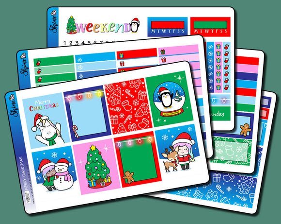Merry Christmas - Vertical Weekly Sticker Kit
