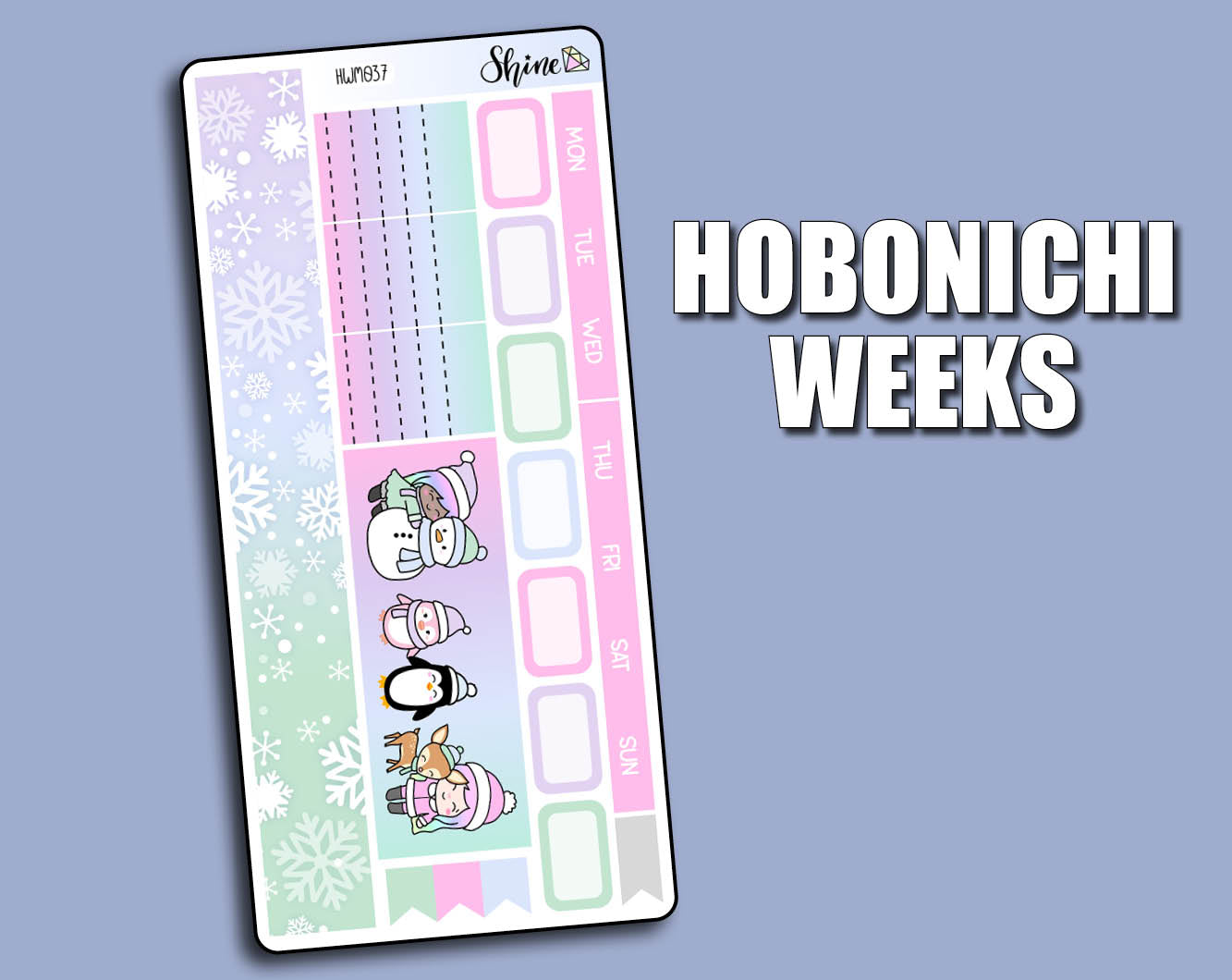 Undated Pastel Winter Monthly Kit - Hobonichi Cousin/Weeks – Shine ...