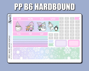Undated Pastel Winter Monthly Kit - Print Pression