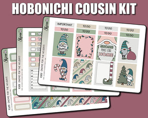 Hobonichi Cousin Stickers and Gnome Stickers For The Holidays By Shine Sticker Studio