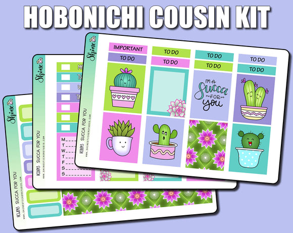 Succa for You - Hobonichi Cousin Sticker Kit