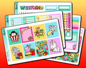 Junk Food - Vertical Weekly Sticker Kit