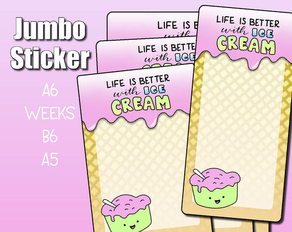 Ice Cream Jumbo Sticker