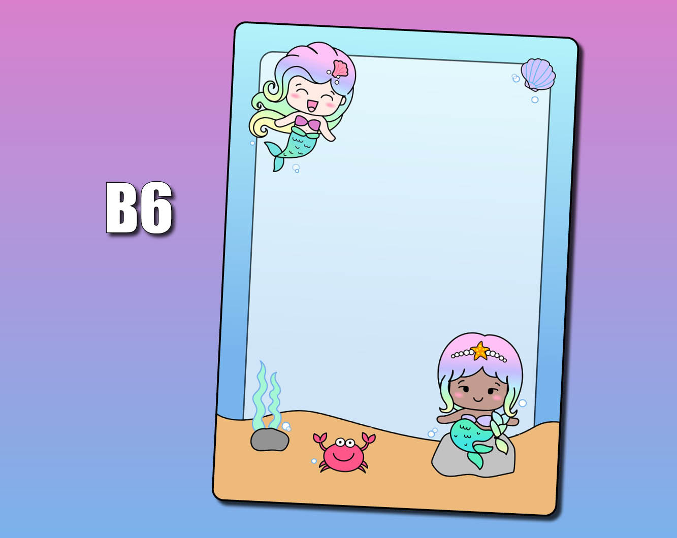 Luna Mermaid Jumbo Sticker – Shine Sticker Studio