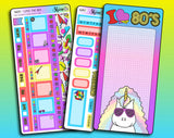 I Love the 80s - Hobonichi Weeks Sticker Kit