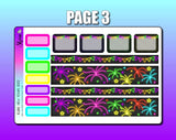 Neon New Years 2023 - Hobonichi Cousin Sticker Kit