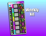 Neon New Years 2023 - Hobonichi Weeks Sticker Kit