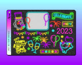 Neon New Years 2023 - Bujo Deco Stickers
