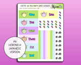 A6 Tea Party Hobonichi Date Cover Stickers