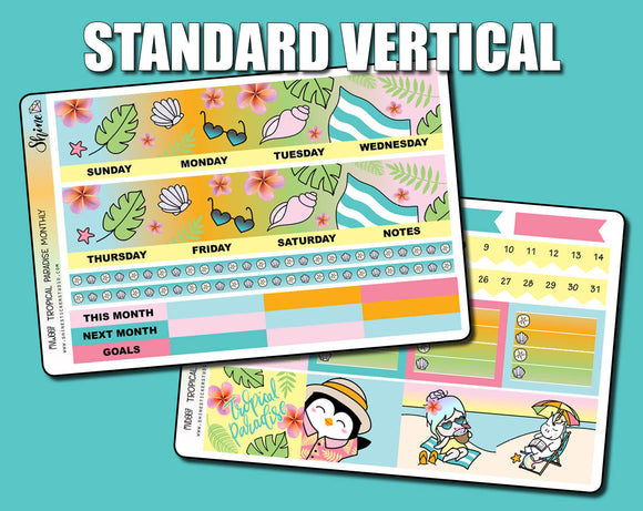 Undated Tropical Summer Monthly Kit - Standard Vertical