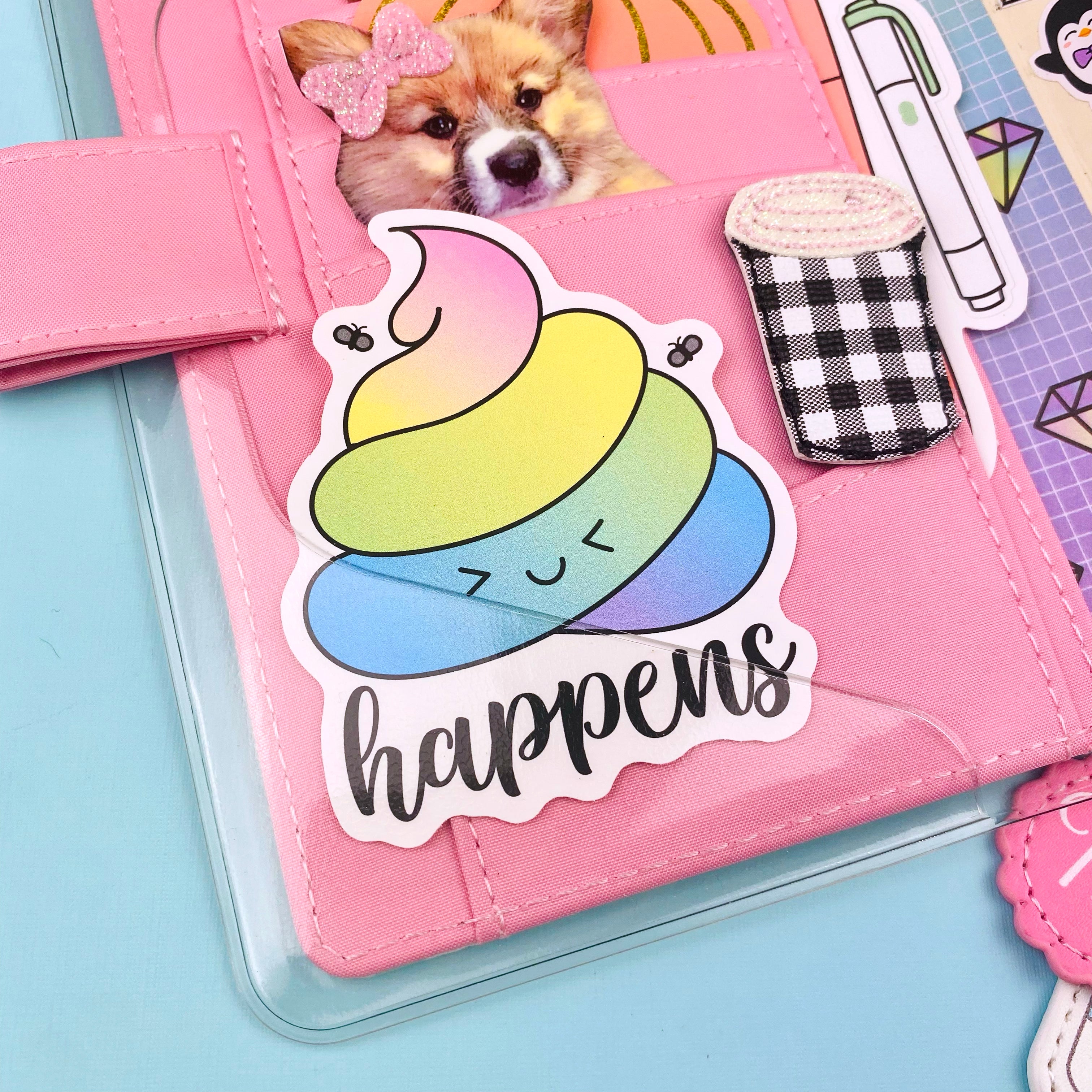 Poop Shit Happens Sticker Die Cut – Shine Sticker Studio