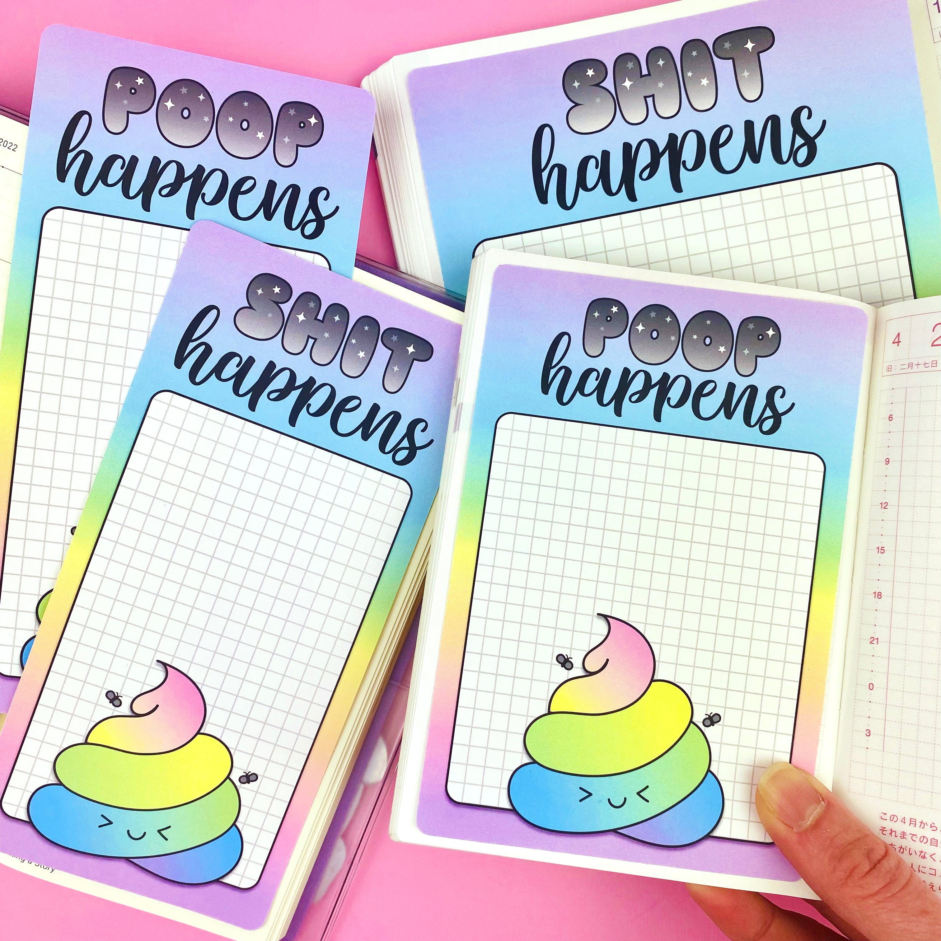 Shit Sticker Pack Poop Shit Happens Jumbo Sticker – Shine Sticker Studio