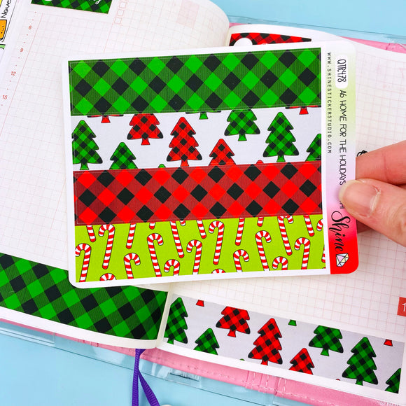 Home for the Holidays - A6 Washi Strip Stickers