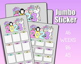 2023 Monthly Goals Jumbo Sticker