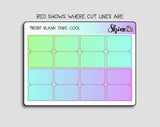 Green, Blue, And Purple Blank Planner Tab Stickers By Shine Studio 