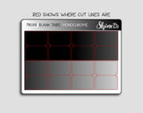 Black Blank Planner Tab Stickers By Shine Sticker Studio