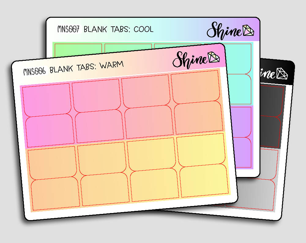 Blank Planner Tab Stickers Mini Sheet – Shine Sticker Studio blank-planner-tab-stickers-mini-sheet-shine-sticker-studio