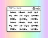 Black & White FOIL Clear Months Stickers | Shine Sticker | Months Cover Stickers