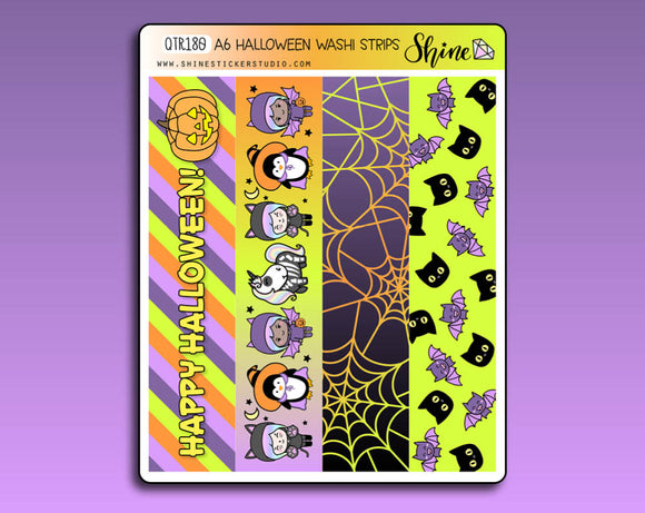 A6 Halloween Washi Strip Stickers | Animal Crossing Stickers | Halloween Stickers | Shine Studio