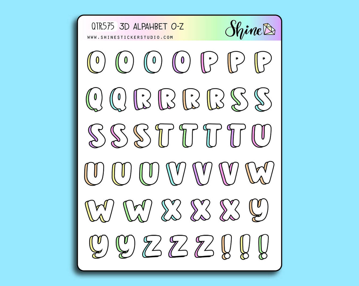 3d Letters Alphabet A Z