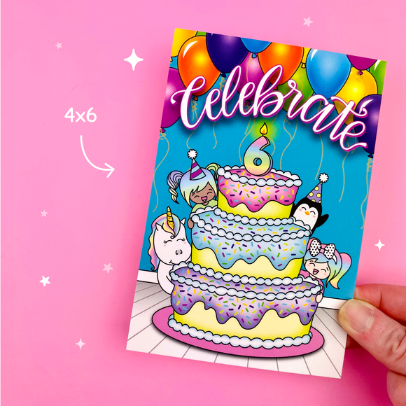 CLEARANCE: Celebrate 6 Years Journal Card Planner Dashboard