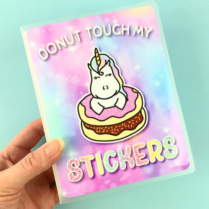 Star's Donut Touch My Stickers  4.5" x 5.75" Planner Sticker Album